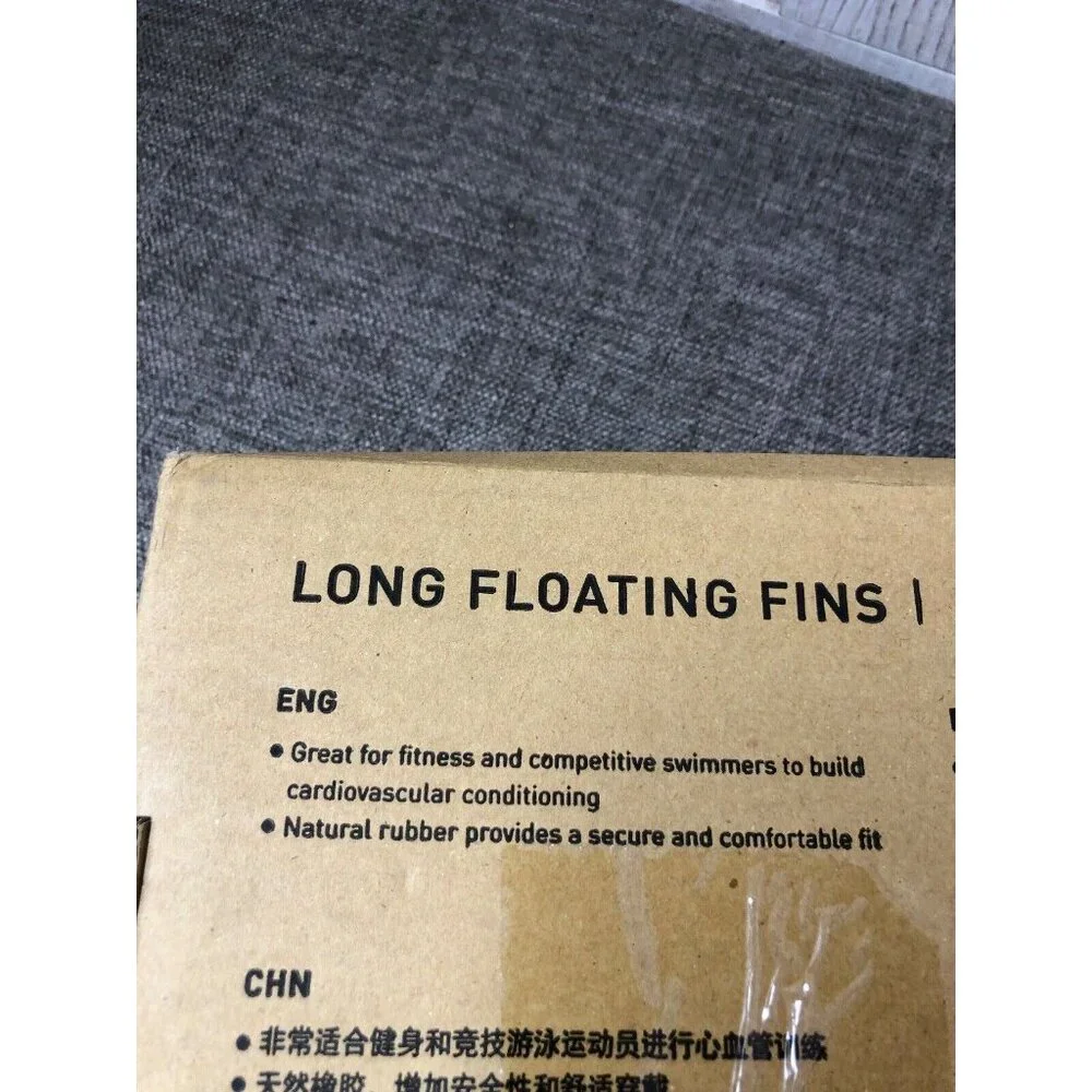 Finis Black Red Long Floating Fins for Swim Snorkeling Size Small Men 3-5 W 4-6 - Picture 5 of 6